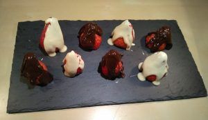 Fresas a los dos chocolates