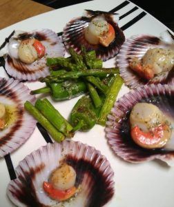 Vieiras a la plancha