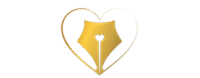 logotipo de Christine Erotic donde un corazón envuelve un plumín