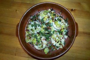 Merluza al aroma de cilantro